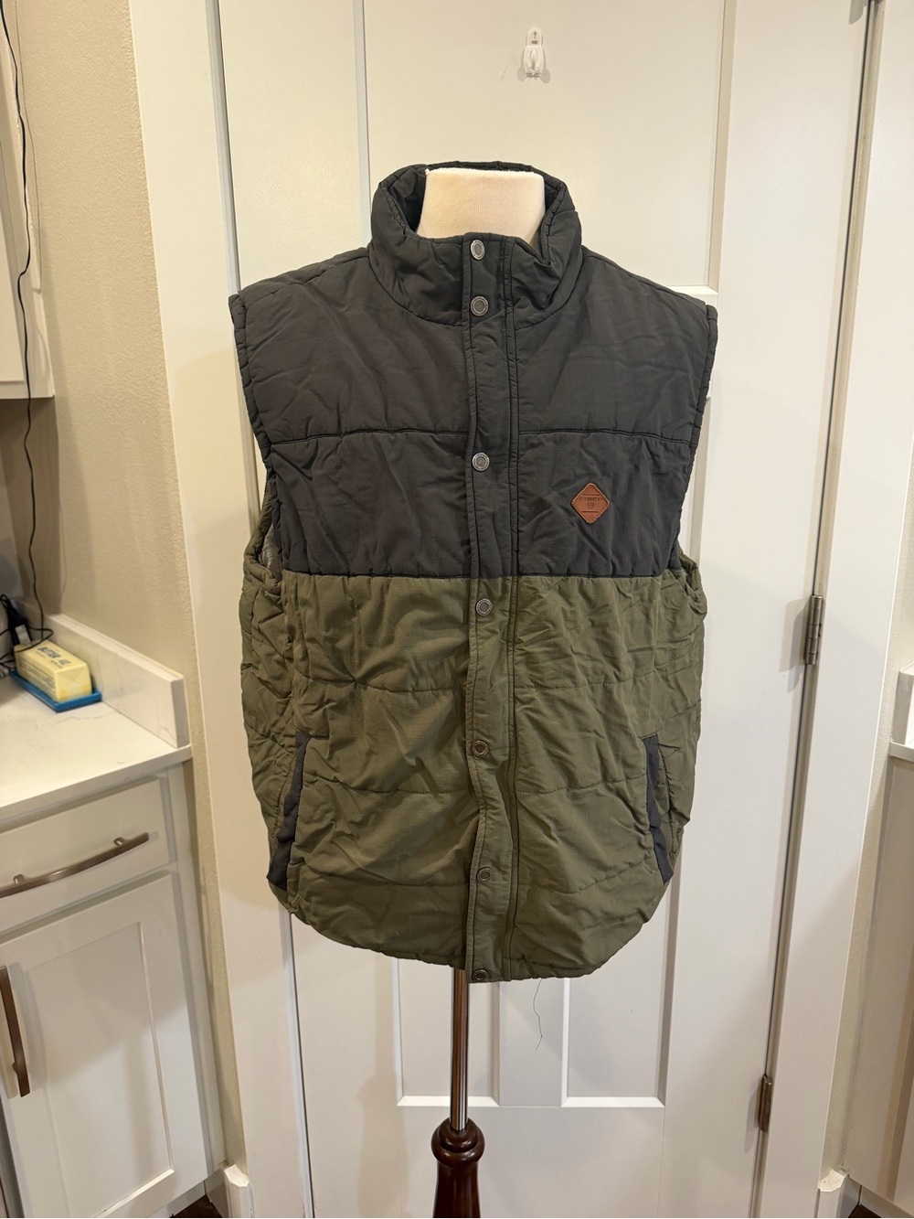 CINCH Vest Mens XXL Puffer Insulated Snap/Zip Front Cowboy Western Color Block.